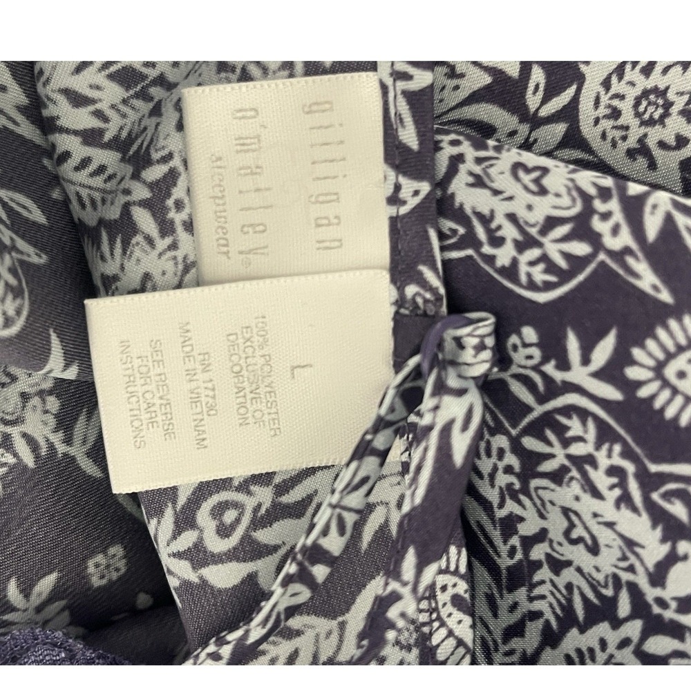 Gillian & O'Malley Women's Purple & White Floral Lace‎ Chemise Slip Dress Size L - Picture 6 of 6